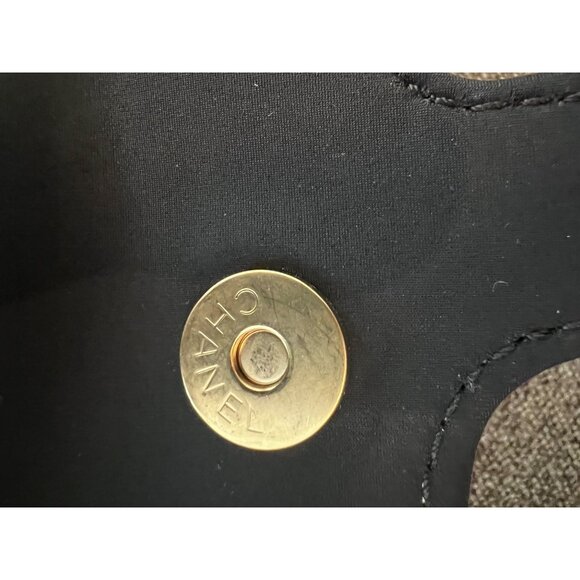 Chanel Black & Beige CC Coin Canvas Tote Bag With Leather Trim - Picture 9 of 9